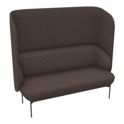 CANAPÉ SILENCE MARGOT 2 PLACES L. 155,4 X H. 144 X P. 66 CM - ASSISE TISSU FENICE CHOCOLA