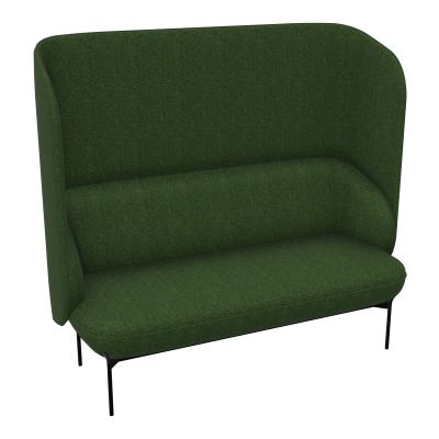 CANAPÉ SILENCE MARGOT 2 PLACES L. 155,4 X H. 144 X P. 66 CM - ASSISE TISSU FENICE VERT FO