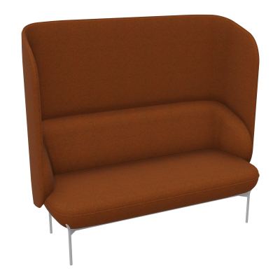 CANAPÉ SILENCE MARGOT 2 PLACES L. 155,4 X H. 144 X P. 66 CM - ASSISE TISSU FENICE TERRE D