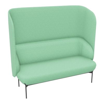 CANAPÉ SILENCE MARGOT 2 PLACES L. 155,4 X H. 144 X P. 66 CM - ASSISE TISSU STEP VERT D'EA