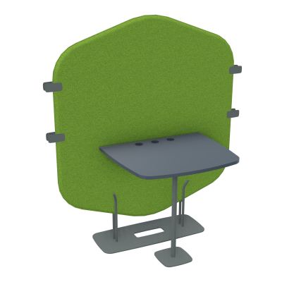 MARGOT CLOISON + TABLE - L122,7XH144,8XP75 CM BK SU R6