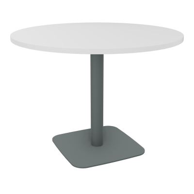 TABLE RONDE Ø100 CM PIED CENTRAL H73,5 CM  ÉP. 25 MM  MG SU
