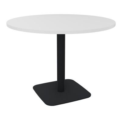 TABLE RONDE Ø100 CM PIED CENTRAL H73,5 CM  ÉP. 25 MM  MG ZP