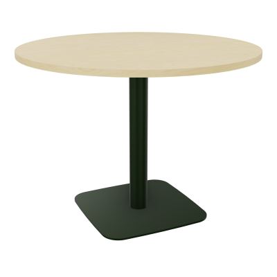 TABLE RONDE Ø100 CM PIED CENTRAL H73,5 CM  ÉP. 25 MM  N8 ST