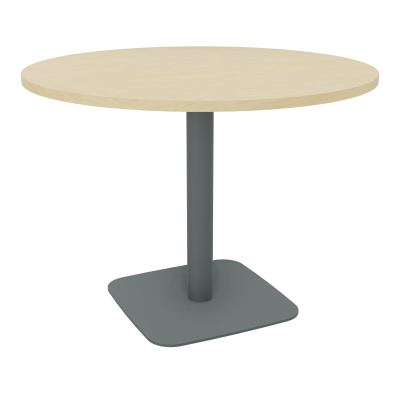 TABLE RONDE Ø100 CM PIED CENTRAL H73,5 CM  ÉP. 25 MM  N8 SU