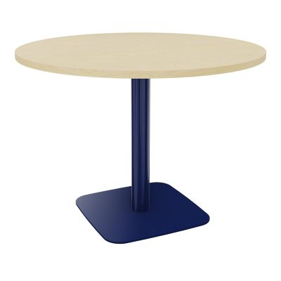 TABLE RONDE Ø100 CM PIED CENTRAL H73,5 CM  ÉP. 25 MM  N8 X4