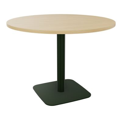 TABLE RONDE Ø100 CM PIED CENTRAL H73,5 CM  ÉP. 25 MM  R1 ST