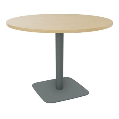 TABLE RONDE Ø100 CM PIED CENTRAL H73,5 CM  ÉP. 25 MM  R1 SU