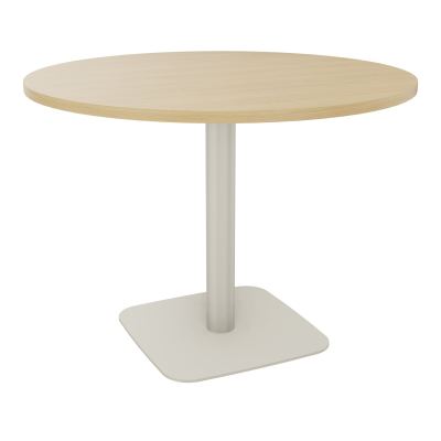TABLE RONDE Ø100 CM PIED CENTRAL H73,5 CM  ÉP. 25 MM  R1 ZC