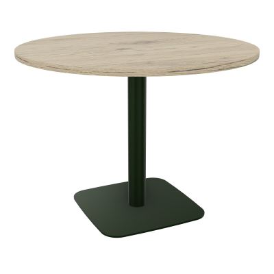 TABLE RONDE Ø100 CM PIED CENTRAL H73,5 CM  ÉP. 25 MM  R3 ST