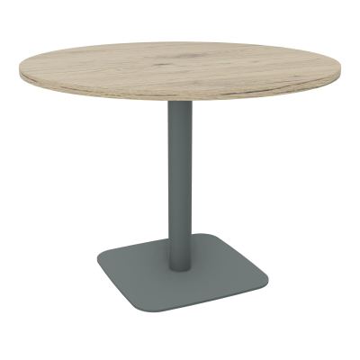 TABLE RONDE Ø100 CM PIED CENTRAL H73,5 CM  ÉP. 25 MM  R3 SU