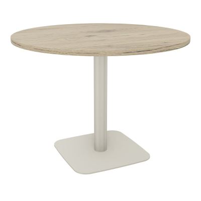 TABLE RONDE Ø100 CM PIED CENTRAL H73,5 CM  ÉP. 25 MM  R3 ZC
