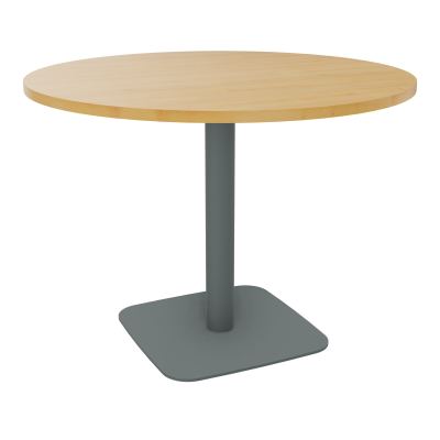 TABLE RONDE Ø100 CM PIED CENTRAL H73,5 CM  ÉP. 25 MM  R5 SU