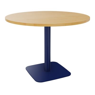 TABLE RONDE Ø100 CM PIED CENTRAL H73,5 CM  ÉP. 25 MM  R5 X4