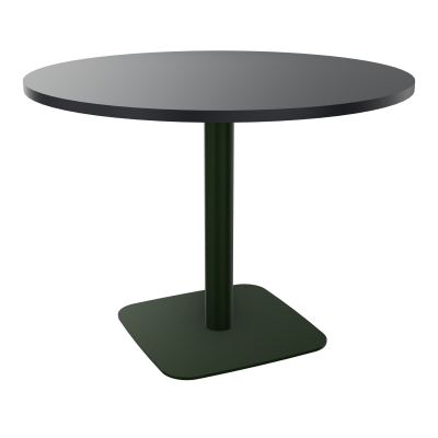 TABLE RONDE Ø100 CM PIED CENTRAL H73,5 CM  ÉP. 25 MM  R9 ST