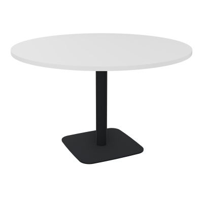 TABLE RONDE Ø120 CM PIED CENTRAL H73,5 CM ÉP. 25 MM  MG ZP