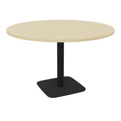 TABLE RONDE Ø120 CM PIED CENTRAL H73,5 CM ÉP. 25 MM  N8 ZP