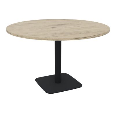 TABLE RONDE Ø120 CM PIED CENTRAL H73,5 CM ÉP. 25 MM  R3 ZP