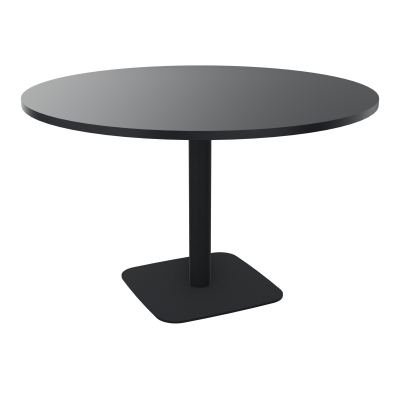 TABLE RONDE Ø120 CM PIED CENTRAL H73,5 CM ÉP. 25 MM  R9 ZP