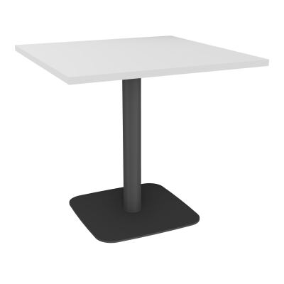 TABLE CARRÉE 80X80 CM PIED CENTRAL H73,5 CM  ÉP. 25 MM  MG SC