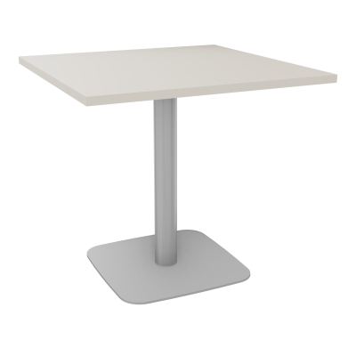 TABLE CARRÉE 80X80 CM PIED CENTRAL H73,5 CM  ÉP. 25 MM  N5 SA