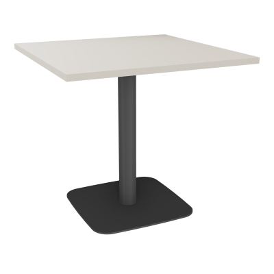 TABLE CARRÉE 80X80 CM PIED CENTRAL H73,5 CM  ÉP. 25 MM  N5 SC
