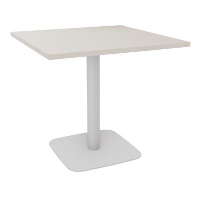 TABLE CARRÉE 80X80 CM PIED CENTRAL H73,5 CM  ÉP. 25 MM  N5 SD
