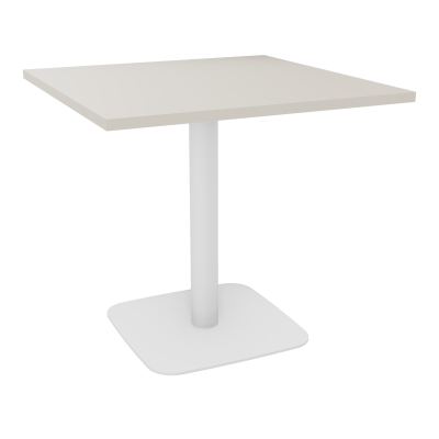 TABLE CARRÉE 80X80 CM PIED CENTRAL H73,5 CM  ÉP. 25 MM  N5 SO