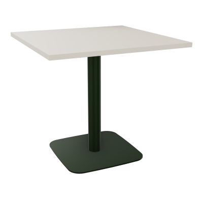 TABLE CARRÉE 80X80 CM PIED CENTRAL H73,5 CM  ÉP. 25 MM  N5 ST