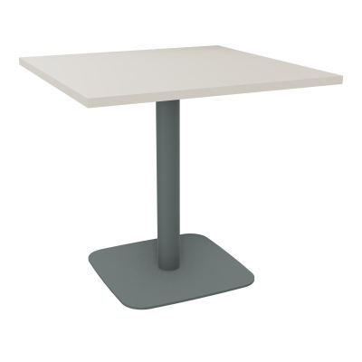 TABLE CARRÉE 80X80 CM PIED CENTRAL H73,5 CM  ÉP. 25 MM  N5 SU