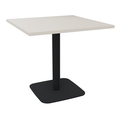 TABLE CARRÉE 80X80 CM PIED CENTRAL H73,5 CM  ÉP. 25 MM  N5 ZP