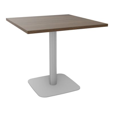 TABLE CARRÉE 80X80 CM PIED CENTRAL H73,5 CM  ÉP. 25 MM  N6 SA