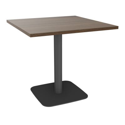 TABLE CARRÉE 80X80 CM PIED CENTRAL H73,5 CM  ÉP. 25 MM  N6 SC