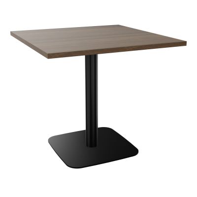 TABLE CARRÉE 80X80 CM PIED CENTRAL H73,5 CM  ÉP. 25 MM  N6 SG