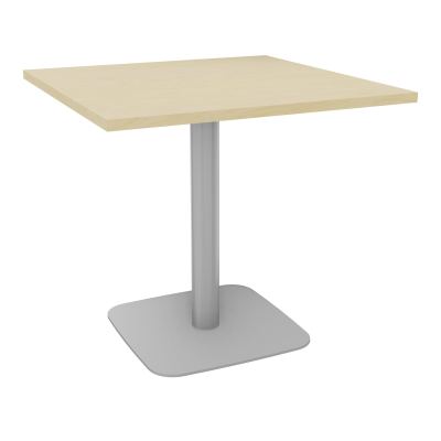 TABLE CARRÉE 80X80 CM PIED CENTRAL H73,5 CM  ÉP. 25 MM  N8 SA