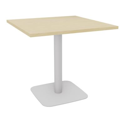 TABLE CARRÉE 80X80 CM PIED CENTRAL H73,5 CM  ÉP. 25 MM  N8 SD