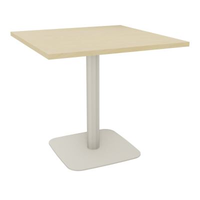 TABLE CARRÉE 80X80 CM PIED CENTRAL H73,5 CM  ÉP. 25 MM  N8 ZC
