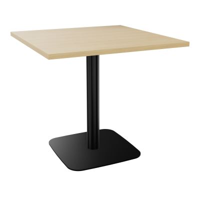 TABLE CARRÉE 80X80 CM PIED CENTRAL H73,5 CM  ÉP. 25 MM  R1 SG