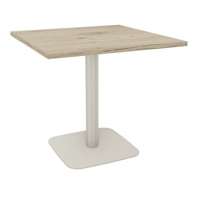 TABLE CARRÉE 80X80 CM PIED CENTRAL H73,5 CM  ÉP. 25 MM  R3 ZC