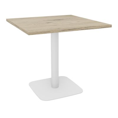 TABLE CARRÉE 80X80 CM PIED CENTRAL H73,5 CM  ÉP. 25 MM  R3 ZO