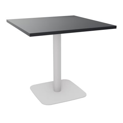 TABLE CARRÉE 80X80 CM PIED CENTRAL H73,5 CM  ÉP. 25 MM  R9 SD