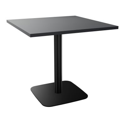TABLE CARRÉE 80X80 CM PIED CENTRAL H73,5 CM  ÉP. 25 MM  R9 SG
