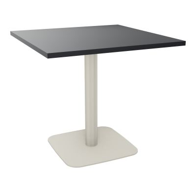 TABLE CARRÉE 80X80 CM PIED CENTRAL H73,5 CM  ÉP. 25 MM  R9 ZC