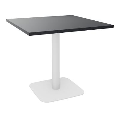 TABLE CARRÉE 80X80 CM PIED CENTRAL H73,5 CM  ÉP. 25 MM  R9 ZO