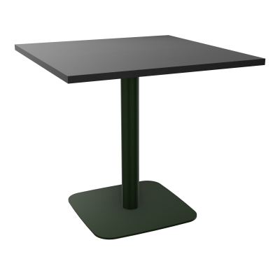 TABLE CARRÉE 80X80 CM PIED CENTRAL H73,5 CM  ÉP. 25 MM  RK ST