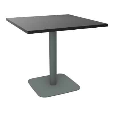 TABLE CARRÉE 80X80 CM PIED CENTRAL H73,5 CM  ÉP. 25 MM  RK SU