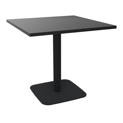 TABLE CARRÉE 80X80 CM PIED CENTRAL H73,5 CM  ÉP. 25 MM  RK ZP
