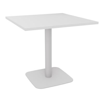 TABLE CARRÉE 80X80 CM PIED CENTRAL STRATIFIÉ ÉP. 25 MM  HZ SD
