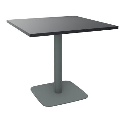 TABLE CARRÉE 80X80 CM PIED CENTRAL STRATIFIÉ ÉP. 25 MM  VW SU