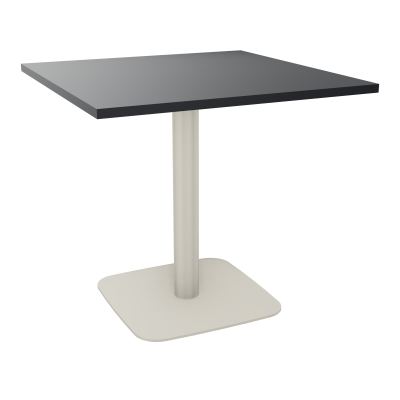 TABLE CARRÉE 80X80 CM PIED CENTRAL STRATIFIÉ ÉP. 25 MM  VW ZC